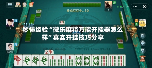 秒懂经验“微乐麻将万能开挂器怎么样”真实开挂技巧分享-第1张图片