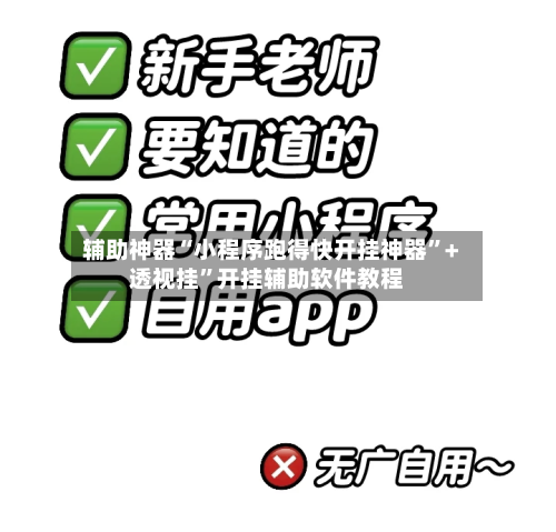 辅助神器“小程序跑得快开挂神器”+透视挂	”开挂辅助软件教程-第1张图片