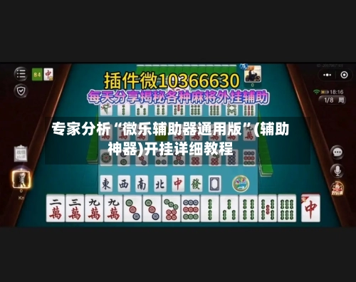 专家分析“微乐辅助器通用版”(辅助神器)开挂详细教程-第1张图片