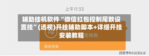 辅助挂机软件“微信红包控制尾数设置挂”(透视)开挂辅助脚本+详细开挂安装教程-第1张图片