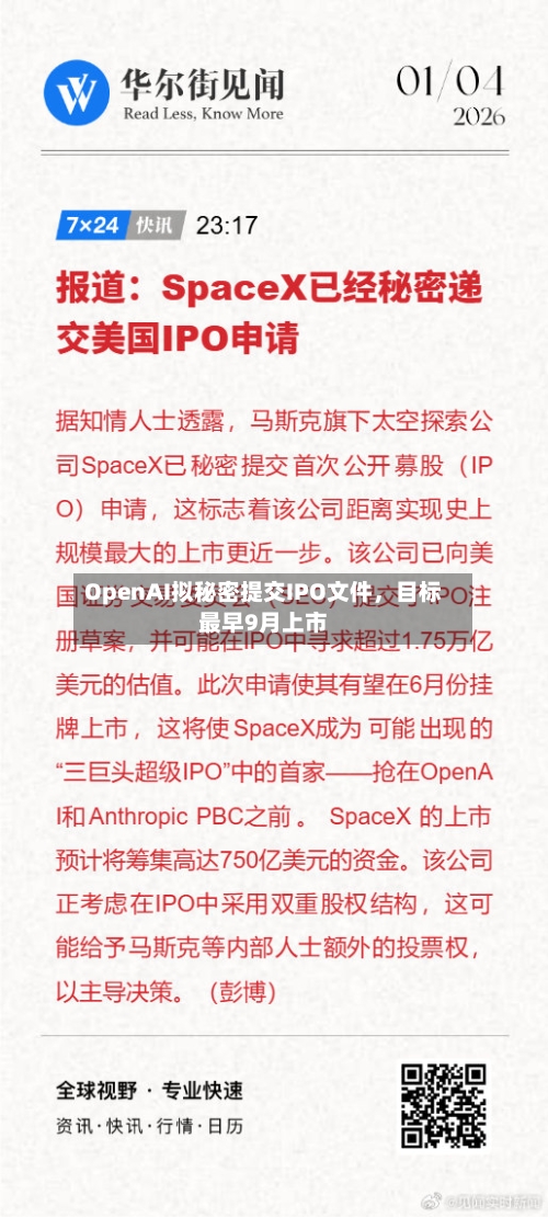 OpenAI拟秘密提交IPO文件，目标最早9月上市-第1张图片
