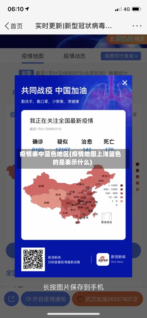 疫情表中蓝色地区(疫情地图上浅蓝色的是表示什么)-第1张图片