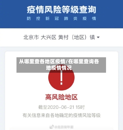 从哪里查各地区疫情/在哪里查询各地疫情情况-第1张图片