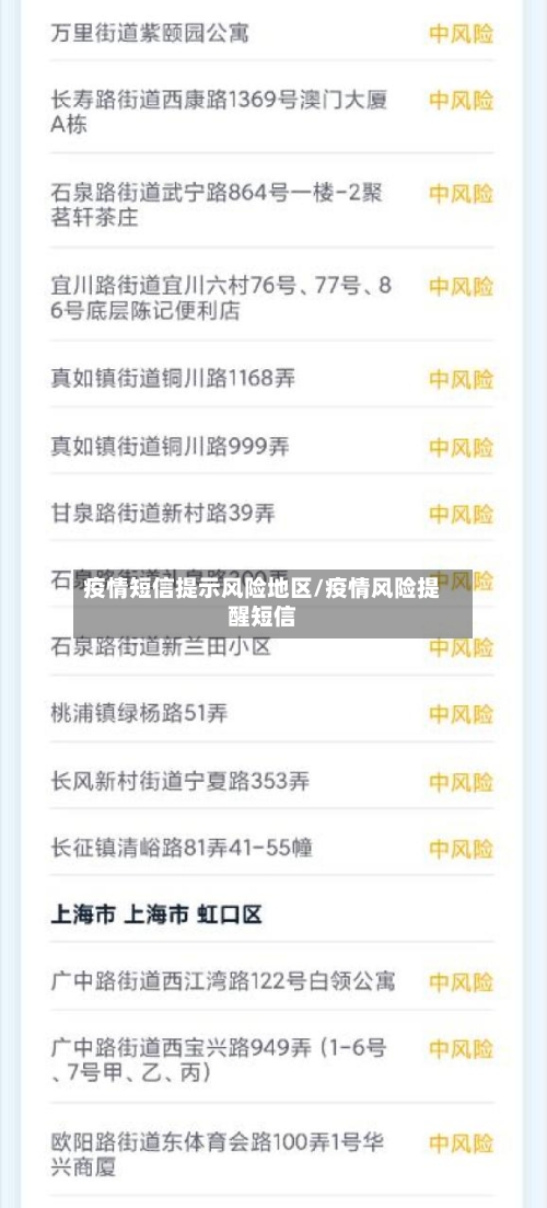 疫情短信提示风险地区/疫情风险提醒短信-第1张图片