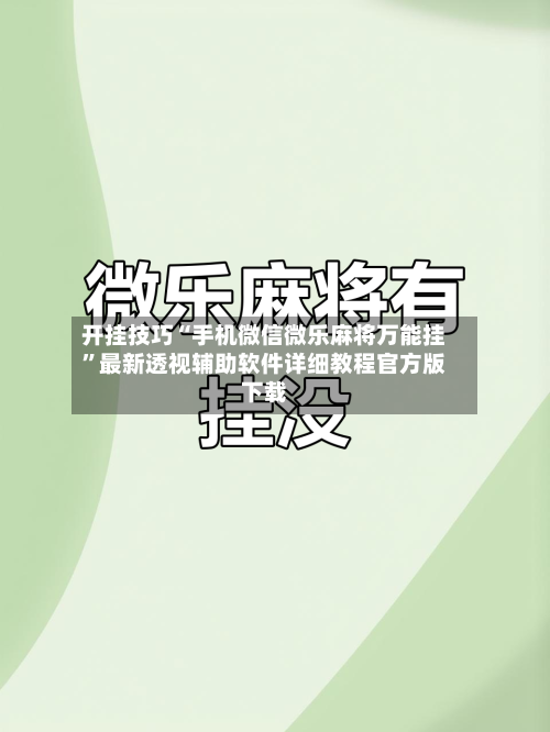 开挂技巧“手机微信微乐麻将万能挂”最新透视辅助软件详细教程官方版下载-第1张图片