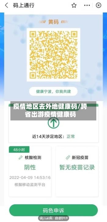 疫情地区去外地健康码/跨省出游疫情健康码-第1张图片