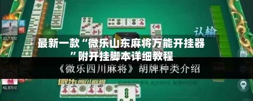 最新一款“微乐山东麻将万能开挂器	”附开挂脚本详细教程-第1张图片