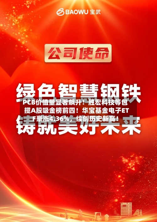 PCB价值量显著飙升！胜宏科技等包揽A股吸金榜前四！华宝基金电子ETF豪涨4.36%，续创历史新高！-第1张图片