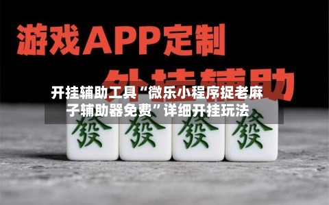 开挂辅助工具“微乐小程序捉老麻子辅助器免费”详细开挂玩法-第1张图片
