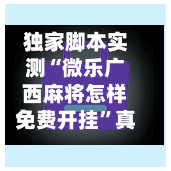 独家脚本实测“微乐广西麻将怎样免费开挂”真实开挂技巧分享-第1张图片