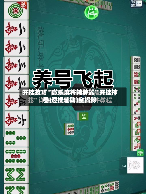 开挂技巧“微乐麻将辅牌器	”开挂神器{透视辅助}全揭秘-第1张图片