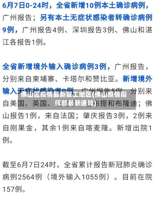 佛山区疫情最新复工地区(佛山疫情指挥部最新通知)-第1张图片