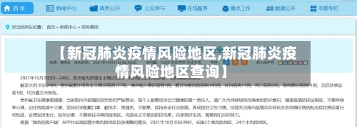 【新冠肺炎疫情风险地区,新冠肺炎疫情风险地区查询】-第1张图片