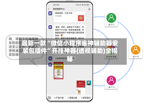 最新一款“微信小程序雀神辅助器安装包插件	”开挂神器{透视辅助}全揭秘-第1张图片